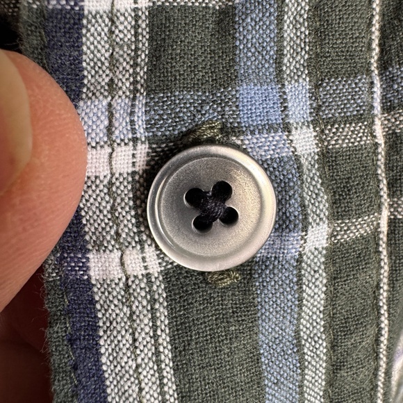 Big Dogs Men's Plaid Vintage Button‎ Up Short Sleeve Cotton Shirt Green Size 3X - Picture 6 of 14